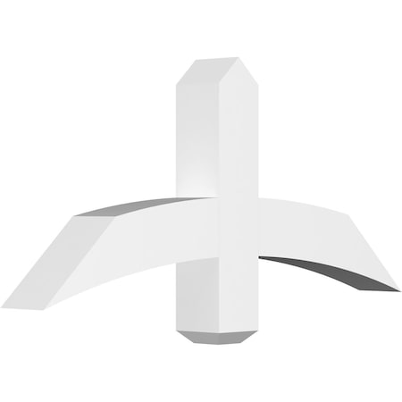 Ekena Millwork Bellingham Architectural Grade PVC Gable Bracket, 36"W x 16 1/2"H x 4"D x 4"F, 11/12 Pitch GBP036X17X0404BEL00